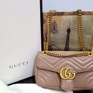Gucci GG Marmont Matelassé Shoulder Bag - Authentic